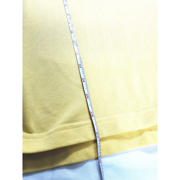 Brooks Brothers Mens Solid YELLOW Performance Polo‎ Shirt Short Sleeve MEDIUM - Picture 8 of 10